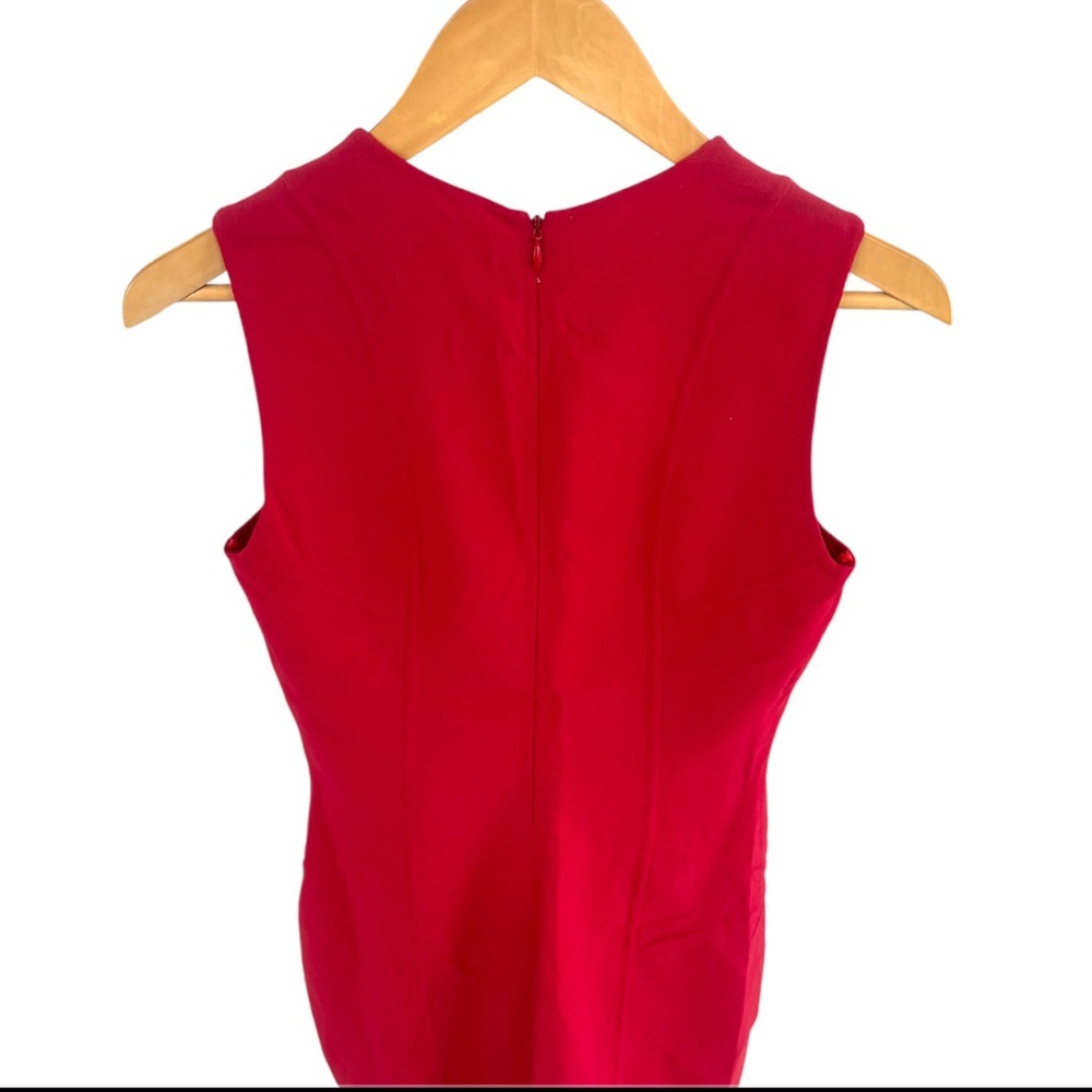 Michael Kors Vintage 90s Red Sheath Pencil Midi Dress - Picture 5 of 6